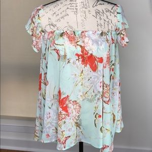 i Jeans By Buffalo Floral Off Shoulder Top